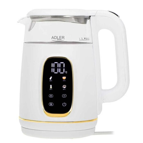 Bollitore elettrico - ADLER EUROPE - AD 1305 - 1,7 L - 2200W - Controllo temperatura 40–100C