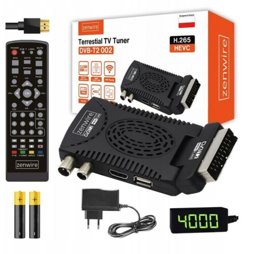 Zenwire Clé de télévision terrestre WiFi TV Tuner Tuner Satellite Decoder DVB-T2 HEVC H.265 DVB-T2 002