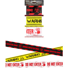 Halloween Warning Tape Set Zombie Infected Zone Decorations