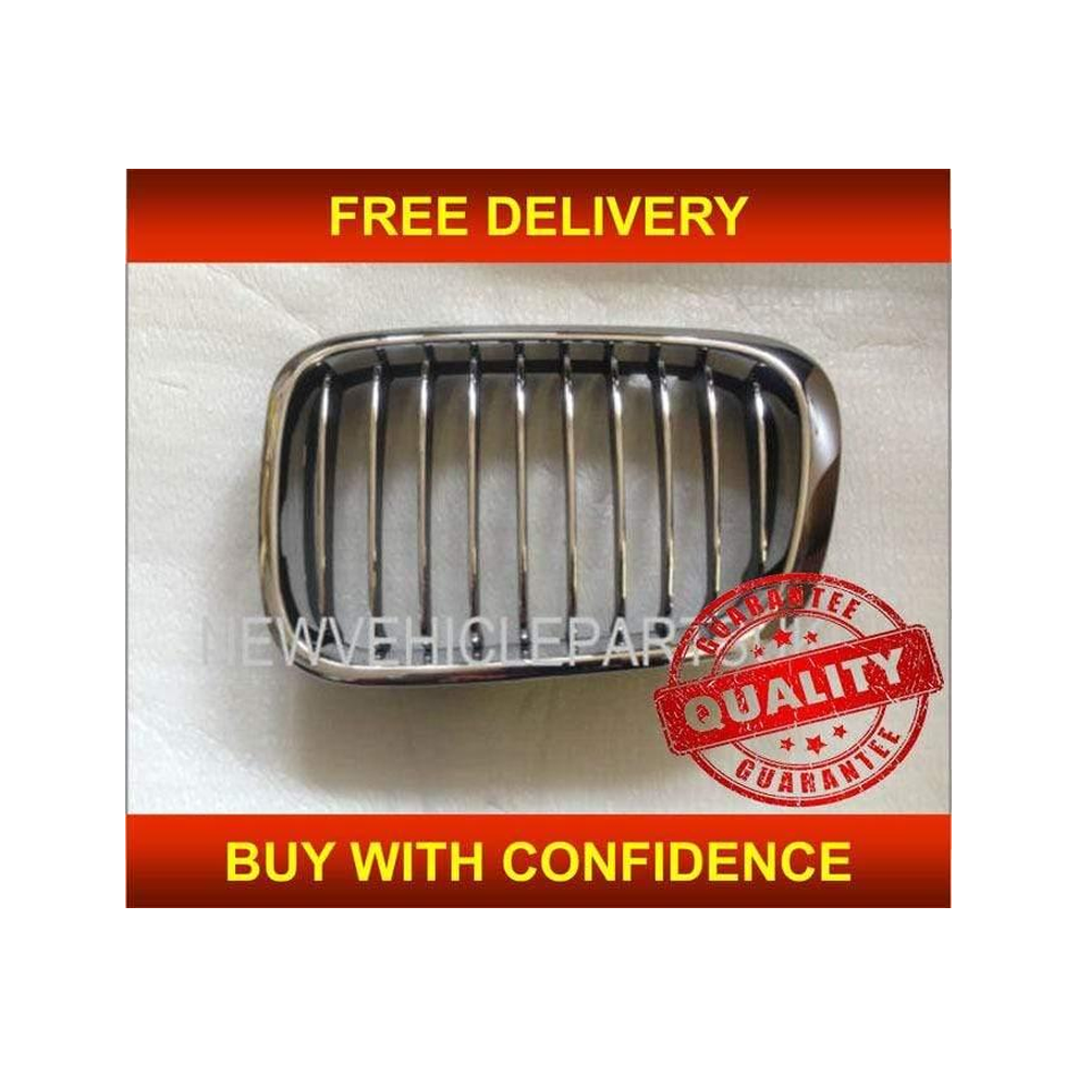 Kidney Grille Chrome N/S Fits Bmw E46 1998-01 Saloon/Touring 01-04 Compact Black