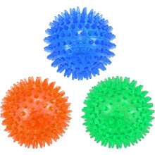 3 Pack Squeaky Dog Ball Toys, Dogs Chewing Spiky Ball, Floating Toys, Pet Supplies, Gift for Dog Owners, Small & Medium Dogs, Cute Pet Apparel