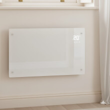 electriQ 2500W Smart Designer Glass Panel Convection Heater - Wall Mountable & B