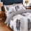 Imperial Rooms Reversible Floral & Leaf Print Duvet Cover Bedding Set 3