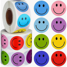 1500pcs happy smiley face stickers happy face stickers mini motivational stickers colorful motivational stickers behavior chart stickers for