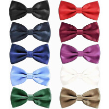 10x Multicolour Pre Tied Bowties Men Bow Ties For Weddings, Party, Formal Gift