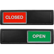 Open Closed Sign - Open Signs Privacy Slide Door Sign Indicator (color: Black - Open Close Sign)