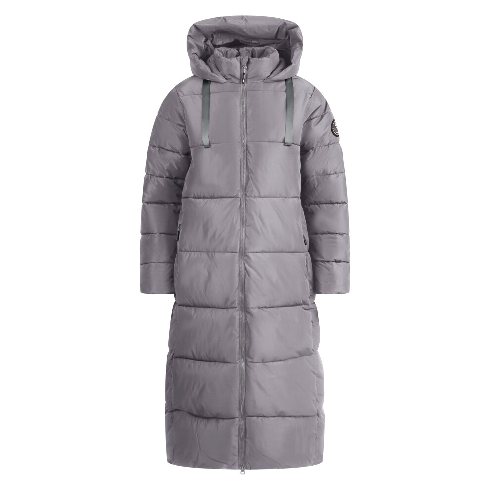Trespass Women's Light Grey Shayla Padded Jacket In | Size: Medium - Image 2