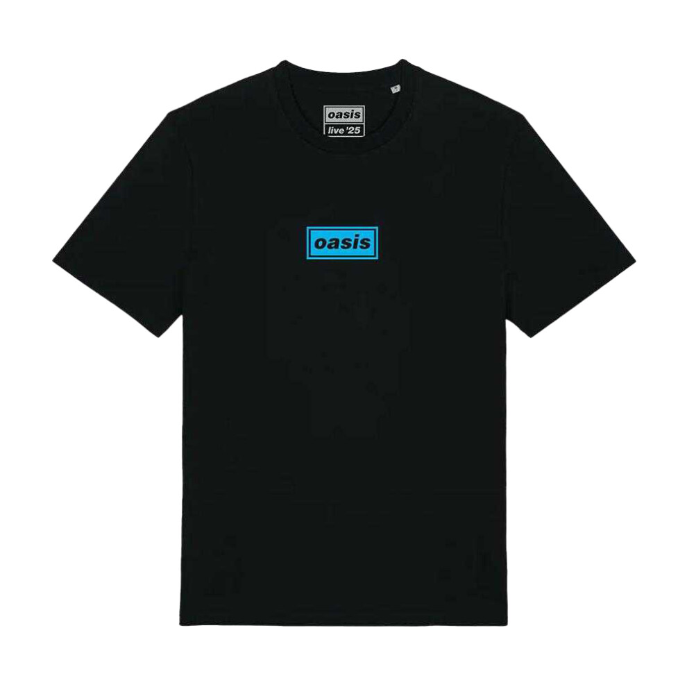Oasis (M, Black) Unisex Adult Live '25 Chicago Half Face Back Print T-Shirt