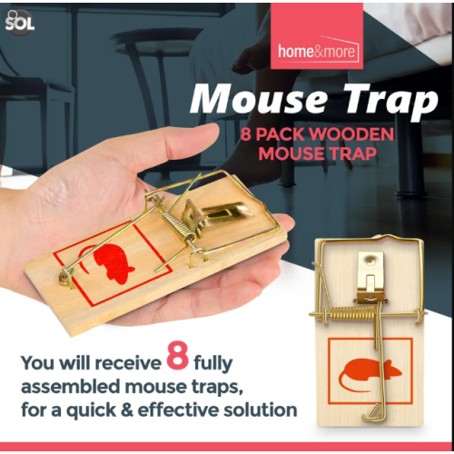 8 Pack Reusable Wooden Mouse Traps 2
