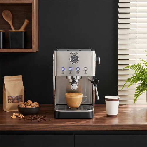 Living And Home 20 Bar Coffee Espresso Machine with Milk Frother 1