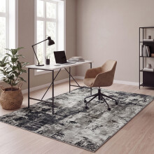 (160 x 230 cm 5 ft 3 in x 7 ft 7 in, VINTAGE GREY- CASHMERE RUG) Large Rugs Living Room Bedroom Traditional Carpets