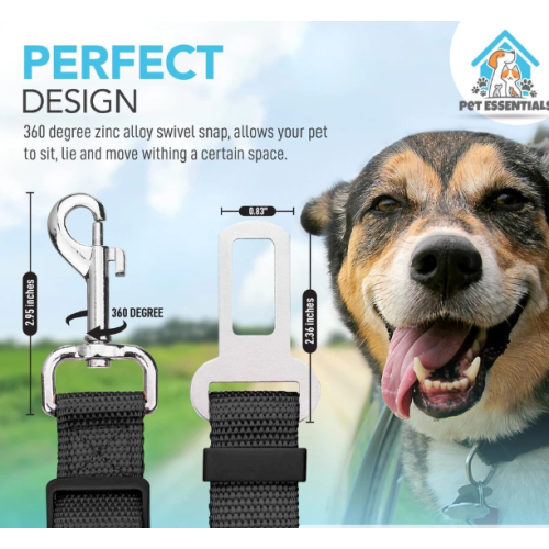 2 Pack Adjustable Dog Car Seat Belt Restraints 1