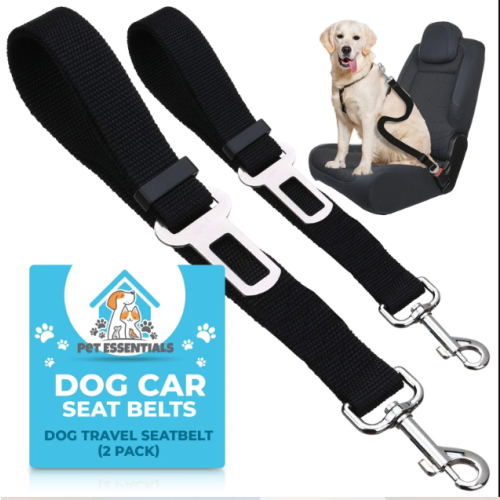 2 Pack Adjustable Dog Car Seat Belt Restraints 2