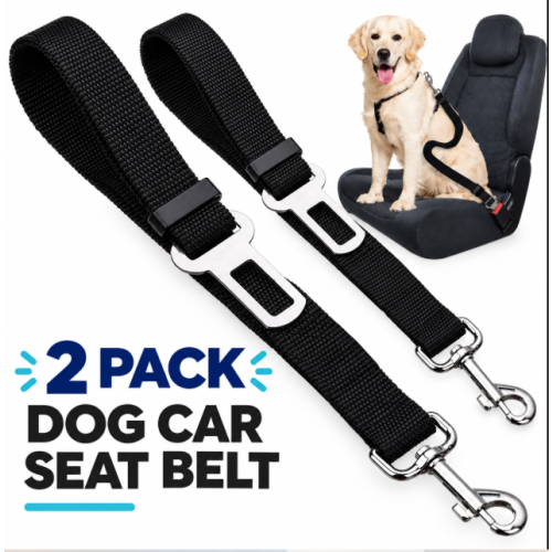 2 Pack Adjustable Dog Car Seat Belt Restraints