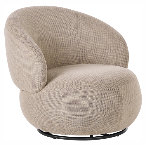 Beliani Swivel Armchair VAMMALA Taupe
