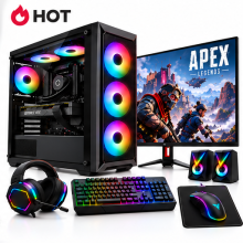 Fast Gaming Intel i5 16GB RAM 1TB HDD& 128GB SSD GT730 4GB 22" Monitor PC Bundle & Speaker