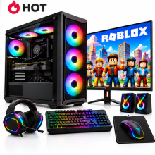 Intel Core i5 Gaming PC Bundle with 16GB RAM, GT730 4GB Graphics, 1TB HDD + 128GB SSD, 22-Inch Monitor & Speakers