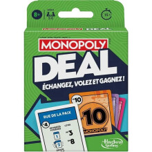 Monopoly Deal, schnelles Kartenspiel für 2 bis 5 Spieler, lustige Brettspiele für die Familie und Kinder, 2 bis 5 Spieler, 15 m