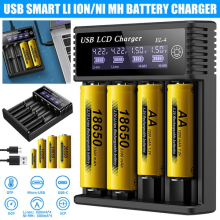 LCD Smart Battery Charger 4 Slots Charger For AA AAA Nimh Battery NEW