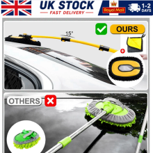 Adjustable Telescopic Car Wash Brush Kit Mop Long Handle Vehicle Cleaning Tool.