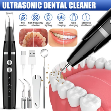 Ultrasonic Dental Calculus Tooth Cleaner Scaler Plaque Remover Cleaning Balck