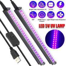 24LED UV Black Light Strip Ultraviolet Tube Bar Disco Party Fluorescent Lamp USB