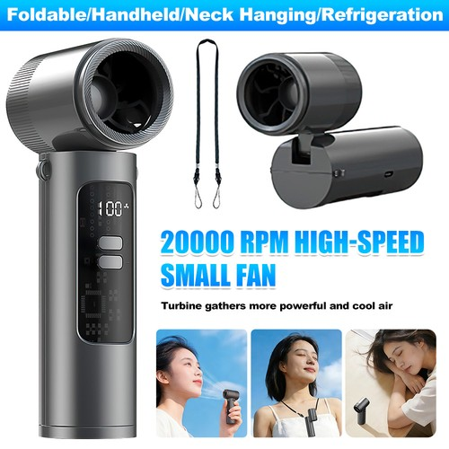 Mini Handheld Fan Portable Fold Desk Cooler Cooling USB Rechargeable 100 Speed