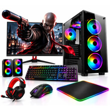 Intel Core i5 Gaming PC Bundle with 16GB RAM, GT730 4GB Graphics, 1TB HDD + 128GB SSD, 22-Inch Monitor & Speakers