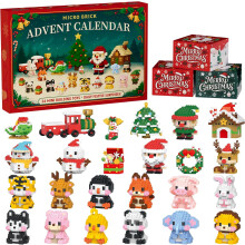 Kerstkalender 2026 met dierenbouwset voor kinderen