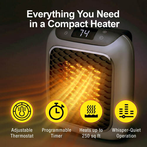 2026 Νέα εύχρηστη θερμάστρα Turbo Heat με πρίζα τοίχου, κεραμική θερμάστρα χώρο 2