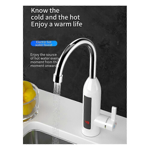 Robinet de chauffe-eau électrique instantané en acier inoxydable, prise UE, B 1