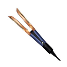Asciugacapelli e piastra 2 in 1, piastra a doppia temperatura con ioni negativi per un'asciugatura e una lisciatura rapide, ideale