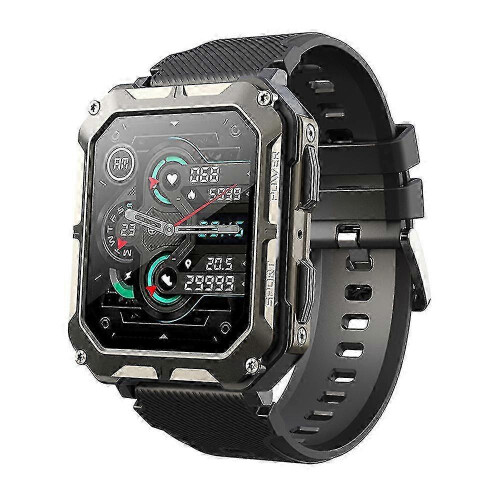 Indestructible Smartwatch, Rugged Tactical Smartwatch with HeartRate