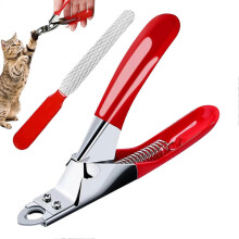 Nagelschaar voor huisdieren, verstelbare kattennagelschaar van roestvrij staal met vijl, nagelschaar voor honden.