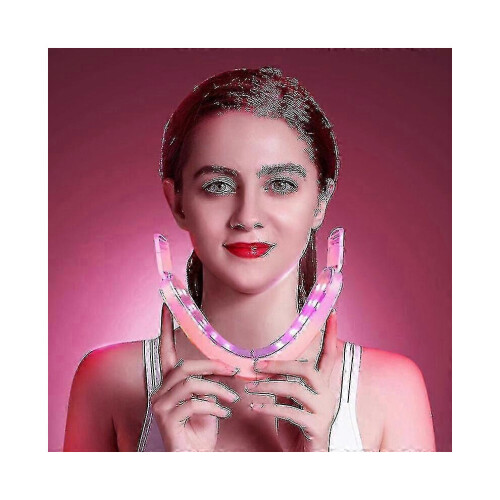 Συσκευή ανύψωσης προσώπου με LED Photon Therapy, μασάζ με δόνηση για αδυνάτισμα 1