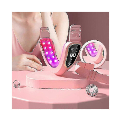 Συσκευή ανύψωσης προσώπου με LED Photon Therapy, μασάζ με δόνηση για αδυνάτισμα 2