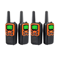 Lot de 4 talkies-walkies longue portée pour adultes, radios bidirectionnelles à 22 canaux, portée jusqu'à 8 km