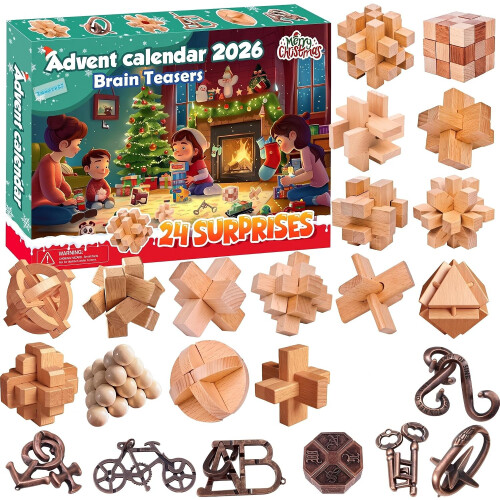 Ημερολόγιο Advent 2026-24 Ημέρες Γρίφων - Σετ Παιχνιδιών - Χριστουγεννιάτικα Δώ