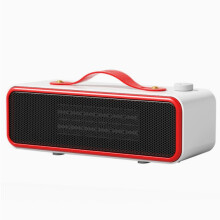 650W PTC Mini Red Desktop Heater, Low Noise Personal Under Desk Heater, Overheat Protection, 2 Heat Settings, Safe Touch Housing for Office