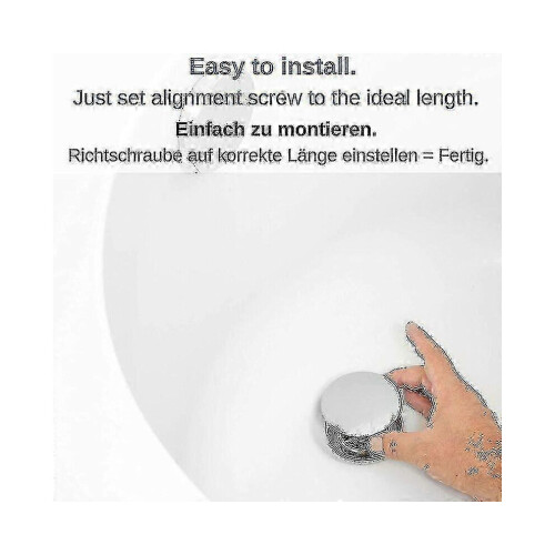 Bette bath stopper, 70 mm, with double seal, height adjustable, universal bath stopper, sink valve 2