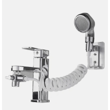 Wastafeldouchekopset met uitschuifbare slang, flexibele handdouche voor het wassen en reinigen van haar.