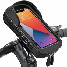 Waterproof Bike Phone Holder with 360 Degree Rotation, Handlebar Mount for Scooters and Motorcycles