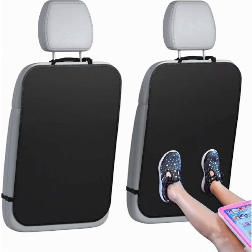 Car Seat Back Protector Mats, Kick Mats for Children, Easy Clean Front Seat Back Covers, 2 Pack