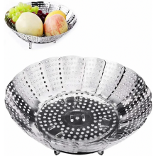 Universeel stoommandje voor pannen van 18 tot 27 cm, kookmandje voor groenten en dumplings