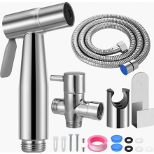 Handheld Bidet Sprayer for Toilet, Stainless Steel Shower Head with G1/2 Valve, Pet Bath and Nappy Washing