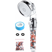 High Pressure Shower Head with Anti-Limescale Filter, Universal Water-Saving Bathroom Fitting