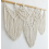 Großer Makramee-Wandbehang, Boho-Wanddeko und Wandteppich für Wohn- oder Schlafzimmer, Beige mit Fransen 3