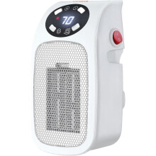 Stufa elettrica in ceramica con spina, display LCD, termostato regolabile, timer 24 ore, protezione contro il surriscaldamento, ro