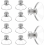 10 Pack Threaded Suction Cups, Reusable Mounts for Parking Discs, 25 mm Diameter, 4 mm Thread, Strong Grip 1