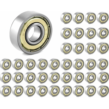 Lot de 40 roulements à billes 608ZZ 8 x 22 x 7 mm, roulements métalliques à double blindage pour skateboards et patins en ligne